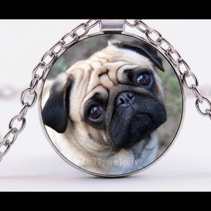 Pug Cabochon Necklace